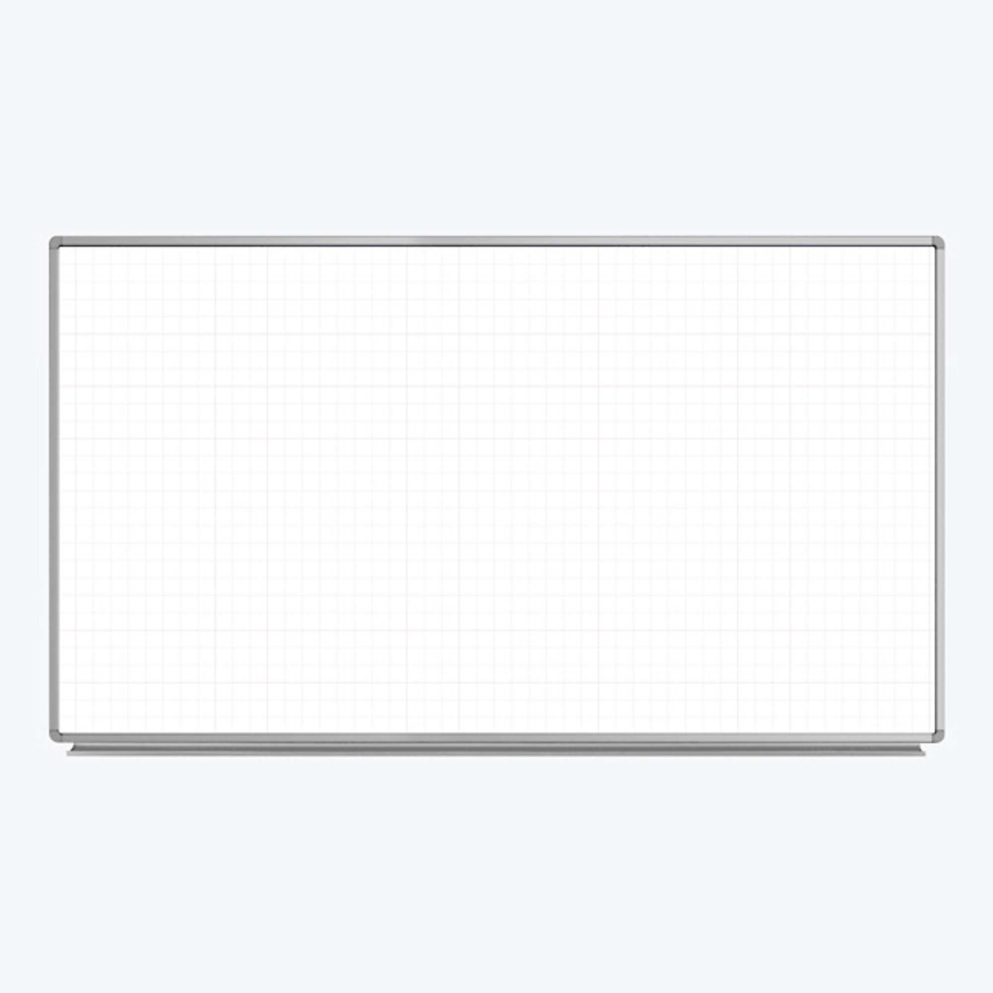 Luxor Wall-Mountable Dry Erase Ghost Grid Board, Color Finish White, Pieces (qty.) 1, Material Steel, Model# WB7240LB